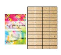 Evergreen Goods A4 Precut Kraft Matte Self Adhesive Paper | Inkjet & Laser Printable | Strong Sticky Back Multi Purpose Printing Labels | 4x12, 48 per A4: 14,400 Labels in Total | 300 Sheets