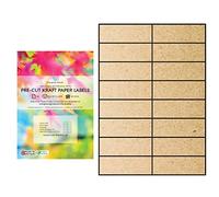 Evergreen Goods A4 Precut Kraft Matte Self Adhesive Paper | Inkjet & Laser Printable | Strong Sticky Back Multi Purpose Printing Labels | 2x8, 16 per A4: 480 Labels in Total | 30 Sheets