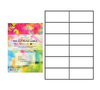Evergreen Goods A4 Precut Matte White Self Adhesive Paper | Inkjet & Laser Printable | Strong Sticky Back Multi Purpose Printing Labels | 2x6, 12 per A4: 3,600 Labels in Total | 300 Sheets