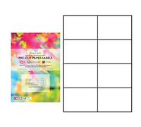 Evergreen Goods A4 Precut Matte White Self Adhesive Paper | Inkjet & Laser Printable | Strong Sticky Back Multi Purpose Printing Labels | 2x4, 8 per A4: 240 Labels in Total | 30 Sheets