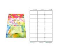 Evergreen Goods A4 Precut Multi Sticker Paper Labels Printable Matte White | 3x8, 24 per Sheet: 2400 Labels in Total, 100 Sheets | Inkjet & Laser - Self Adhesive Sticky Back | NOT Waterproof