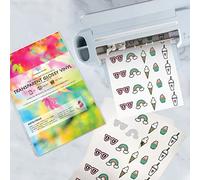 Evergreen Goods A4 Transparent Glossy Sticker Vinyl | 10 Sheets | Inkjet Printers | For Cricut Cutters, Die Cutting/Plotting Machines, Silhouette Brother Gemini | Make Printable Stickers Home
