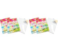 Evergreen Goods A4 White Glossy Self-Adhesive Sticker Paper | 100 Sheets (Pack of 2)