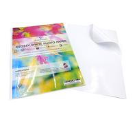 Evergreen Goods A4 White Glossy Sticker Photo Paper | 100 Sheets
