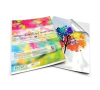 Evergreen Goods Glossy Silver Vinyl Sticker Label | 20 A4 Sheets, Waterproof, Printable | Self Adhesive, Compatible with Cricut & Silhouette
