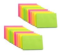 Evergreen Goods Ltd Sticky Notes - Bright Sticky Notes for Office Home & School - Removable Adhesive Memo Pad (24 Pads, Large Rectangular Notes (127mm x 76mm))