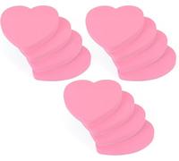 Evergreen Goods Pastel Pink Heart Shaped Sticky Post Notes (76x76mm), 100 Sheets per pad, Removable Adhesive Memo Pads for Office, School and Home (12 Pads)