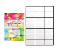 Evergreen Goods Precut Glossy White Sticky Back Address Shipping Labels | Strong Self Adhesive Mailing Printing Paper | Inkjet & Laser Printable | 3x7, 14 per A4: 630 Labels in Total | 30 Sheets
