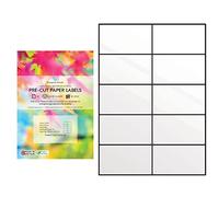 Evergreen Goods Precut Glossy White Sticky Back Address Shipping Labels | Strong Self Adhesive Mailing Printing Paper | Inkjet & Laser Printable | 2x5, 10 per A4: 3,000 Labels in Total | 300 Sheets
