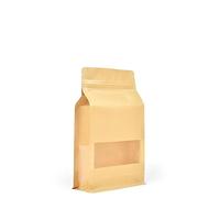 Evergreen Goods Re-usable Foil Lined Zip-Lock Grip Stand-able Re-Sealable Brown Kraft Food Grade Bags Paper Stand-Up Pouch Packing Bag (50, 140x240 mm)