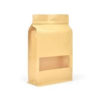 Evergreen Goods Re-usable Foil Lined Zip-Lock Grip Stand-able Re-Sealable Brown Kraft Food Grade Bags Paper Stand-Up Pouch Packing Bag (500, 180x280- mm)