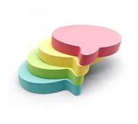 Evergreen Goods Speech Bubble Shaped Sticky Notes | 400 Sheets Total | 4 Pack Pastel Self-Stick Memo Pads | Set of 4 x 100 Sheets | Small Notes for Office, Home & School Use | Residue-Free