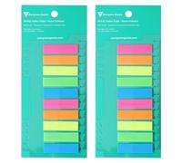 Evergreen Goods Sticky Index Tabs 2 Pack, 10 Neon Colours | 400 Sheets