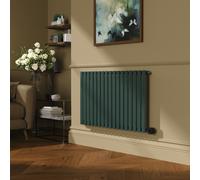 Anthracite Electric Horizontal Designer Radiator 0.6kW with Wifi Thermostat - H600xW590mm - IPX4 Bathroom Safe