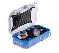 Evergreen | in Ear Monitor Protective Cases for IEM - Waterproof/USA Made - Suitable for KZ ZS10/ZS10 Pro/ZSN/ZST/AS10/AS16/Sure SE215-CL/SE201-K (56 Clear, Blue Liner)