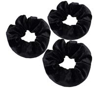 Evergreen Labs Hair Tie Scrunchies, 3pcs Velvet, Hidden Compartment for Women, Black