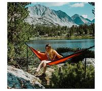 Evergreen Lightweight Outdoor Portable Camping Hammock - Single & Double with Tree Straps for Backpacking, Camping, Travel, Hiking (Double, Red)