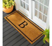 Evergreen Monogram Extra Large Coir Doormat, 60x24 Inches Front Door Mat, Outdoor Indoor Entrance Rug, Welcome Mat for Double Doors Porch Patio, Housewarming Gift, Letter B