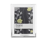 Evergreen Premium Silver Plated Photo Frame, Curved Design, Wall Hung or Free Standing Frame. Fits Photo Size 3.5x5 [12x12cm]