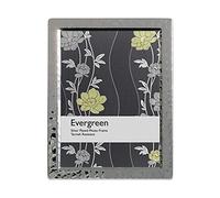 Evergreen Premium Silver Plated Photo Frame, Distressed Pattern Free Standing or Wall Hung. Landscape Or Portrait 6"x8" [15x20cm]