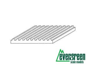 Evergreen Scale Models Polystyrene Plate Corrugated 1x150x300 mm Grid 2.5 4529
