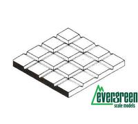 Evergreen 4517 Sheet Styrene Sidewalk 3/8" Squares (9.5mm)