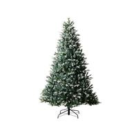 Evergreen Snow Flocked Tip Christmas Tree (6ft) | 2056 Mixed PE & PVC Tips, Snow Flocked Branches, Metal Stand Included, Realistic Frosted Look, Unlit 1.8m Tree
