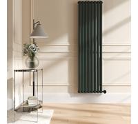 Evergreen Vertical Smart Electric Radiator with Wi-Fi Thermostat - 2x1.2KW - H1800xW472 - Bathroom Safe
