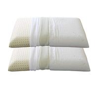 Evergreenweb Memory Foam Pillows 40 x 70 cm High 12 cm Cervical Medical Device, Soap Model with Removable Aloe Vera Fabric and 100% Cotton, 2 Orthopaedic Pillows for Neck Pain