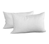 Evergreenweb Set of 2 cushion 30 x 50 cm made of memory foam flakes for beds and sofas, soft padding, great offer, suitable for neck and back pain, Oeko-Tex certificate.