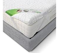EVERGREENWEB - Single Topper 90x190 cm in Memory Foam 6 cm thick, Mattress Corrector with Removable and Hypoallergenic Cover, Mattress Protector with 4 Sided Elasticized Corner Straps | Eden
