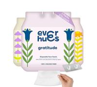 Everhues Disposable Face Wipes, Makeup Removal Wipes for Face, 270 Pieces, 270 Pieces, 7.8 x 7.8 inches, 3 Bags Dry Makeup Remover Wipes Unscented for Sensitive Skin with