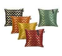 EVERIA® Jacquard Silk Cushion Cover 400 TC (Multicolor, 20x20 inches (50x50 cms))