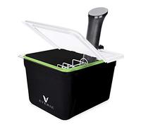EVERIE Sous Vide Container 12 Quarts with Collapsible Hinge Lid and Sous Vide Rack and Insulation Sleeve Compatible with Anova Cooker All Models (KIT-12-NANO-PP)