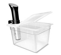 Everie Sous Vide Container 12 Quarts with Universal Collapsible Hinged Lid, Compatible with All Anova Models, Joule, Wancle, Instant Pot and Other Cookers, EVC-TY-PP