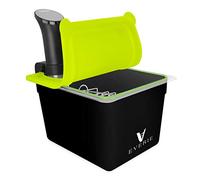 EVERIE Sous Vide Container with Universal Silicone Lid and Sous Vide Rack and Container Sleeve Compatible with Anova All Models, Anova Nano, Instant Pot, Wancle Sous Vide Cooker (KIT-TY-GJ)