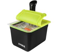 EVERIE Sous Vide Container with Universal Silicone Lid and Sous Vide Rack and Container Sleeve Compatible with Anova All Models, Anova Nano, Instant Pot, Wancle Sous Vide Cooker (KIT-TY-GJ)