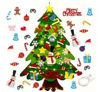 Everized Felt Christmas Tree for for Boys Girl,2025 New Funny Interactive Montessori Wall Xmas Tree with LED String Light,3.2ft DIY Felt Christmas Tree with Detachable Ornament,DIY Felts Xmas Tree Set