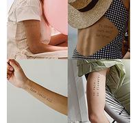 Everjoy Realistic Temporary Tattoos - 2 Sheets, Large, Waterproof Inspirational Words for Women and Men