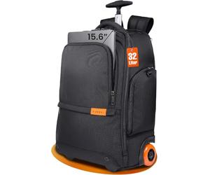 EVERKI 123 Wheeled Laptop Backpack - for 15.6” Laptop & 16” MacBook, Rolling Back Pack for Men & Women, Carry On Travel Backpack with Replaceable Wheels, Rolling Work Bag for Business Professional,