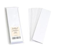 EverKind Blank Bookmarks Pack of 20 - White 350gsm Card Bookmarks | Square Edge DIY Craft Inserts for Printing, Stamping, Painting & Journaling | 55 x 210mm