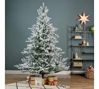 Everlands 2.1m (7ft) Snowy Grandis Fir Artificial Christmas Tree