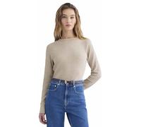 Everlane womens Everlane Slim-fit Crew in Cozy Waffle, Heathered Oatmeal, XS