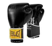 Everlast 1910 Classic Training 12oz Boxing Gloves, Black Leather Boxing Gloves for Bags & Mitt Work, Hook & Loop System, Triple-Layered Padding and Ergonomic Grip - Authentic Everlast Gear