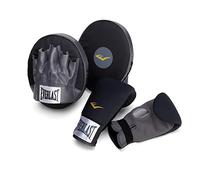 Everlast Boxing Kit Gloves and Pads Black
