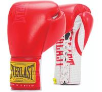 Everlast 1910 Sparring Laced Artificial Leather Boxing Gloves Red 14 oz