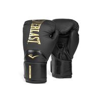 Everlast Elite 2 10oz Boxing Gloves (Black/Gold), Muay Thai, Men, Women