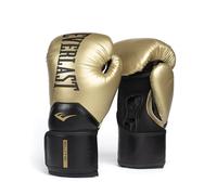 Everlast Elite 2 16oz Boxing Gloves, Gold/Black Boxing Gloves for Bags, Mitt Work & Sparring, Hook and Loop Strap, Ergonomic Grip Bar, Split-Style Foam Combination - Authentic Everlast Gear