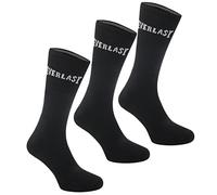 Everlast Kids 3 Pack Crew Socks Black Child C8-C13