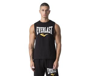 Everlast Men's 2000 Black Sports Tank Top with Printed Front Logo and Regular Fit